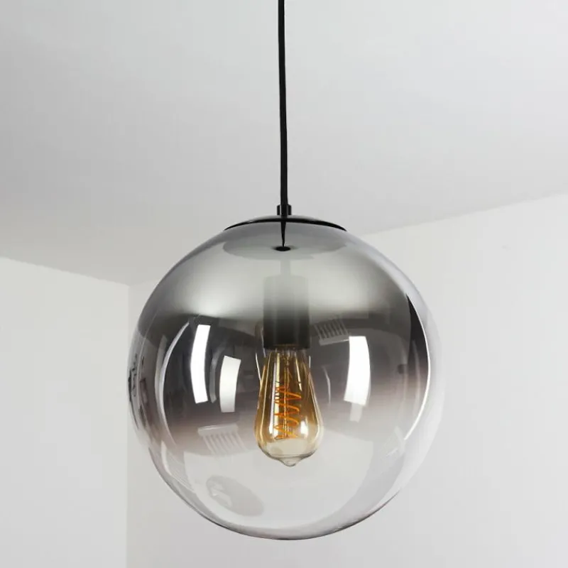 Suspension Verre Fumé-hofstein Suspension Ahanga Noir, 1 lumière