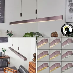 hofstein Suspension Airolo LED Brun, 3 lumières