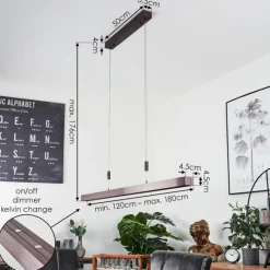 hofstein Suspension Airolo LED Brun, 3 lumières