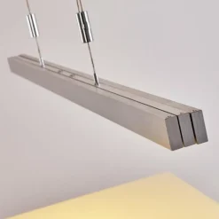 hofstein Suspension Airolo LED Chrome, Nickel mat, 3 lumières