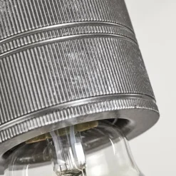 Lampes Industrielles-hofstein Suspension Ajaccio Argent Oxydé, 5 lumières