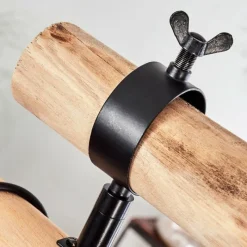 hofstein Suspension Ajaccio Bois clair, Noir, 4 lumières