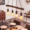 Lampes Vintages & Rétros-hofstein Suspension Ajaccio Bois foncé, Noir, 4 lumières