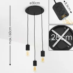 hofstein Suspension Ajaccio Noir, 3 lumières* Suspensions