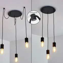 hofstein Suspension Ajaccio Noir, 3 lumières* Suspensions