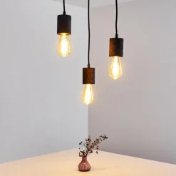 hofstein Suspension Ajaccio Noir, 3 lumières* Suspensions