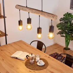 Lampes Vintages & Rétros-hofstein Suspension Ajaccio Noir, 1 lumière