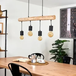 Lampes Vintages & Rétros-hofstein Suspension Ajaccio Noir, 1 lumière