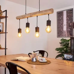 Lampes Vintages & Rétros-hofstein Suspension Ajaccio Noir, 1 lumière