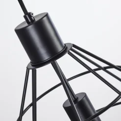 Lampes Vintages & Rétros-hofstein Suspension Alafe Noir, 1 lumière