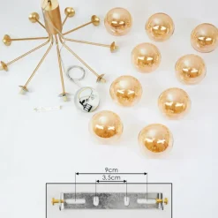 hofstein Suspension Alden Laiton, 9 lumières