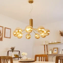 hofstein Suspension Alden Laiton, 9 lumières