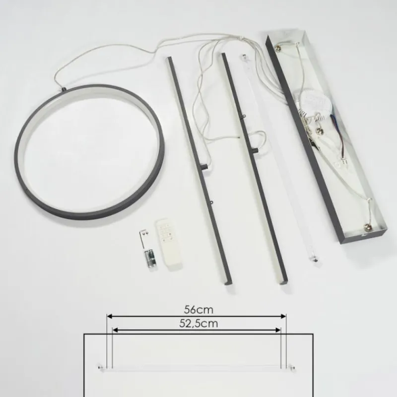 hofstein Suspension Alelua LED Gris, 1 lumière, Télécommandes