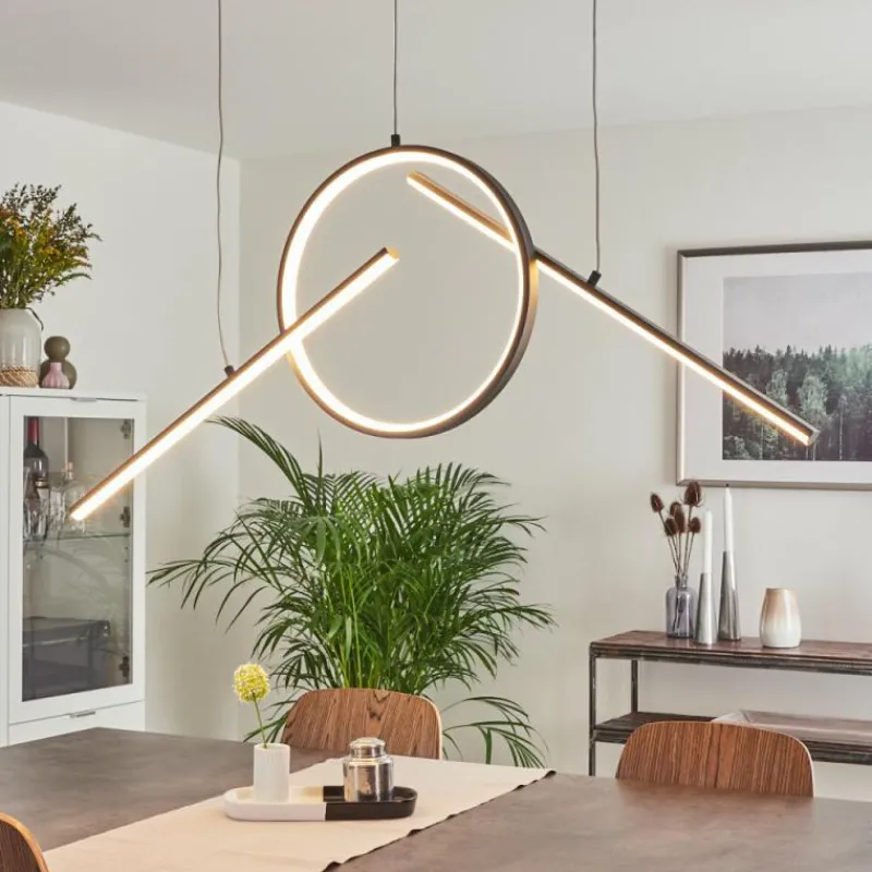 hofstein Suspension Alelua LED Gris, 1 lumière, Télécommandes