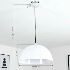 Luminaires Scandinaves-hofstein Suspension Alikata Noir, Blanc, 1 lumière