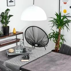 Luminaires Scandinaves-hofstein Suspension Alikata Noir, Blanc, 1 lumière