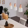 Luminaires Scandinaves-hofstein Suspension Altamiros Cuivre, Blanc, 3 lumières