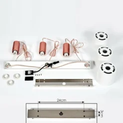 Luminaires Scandinaves-hofstein Suspension Altamiros Cuivre, Blanc, 3 lumières