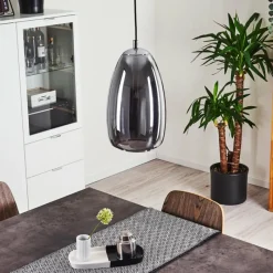 Suspension Verre Fumé-hofstein Suspension Alvares Chrome, 1 lumière