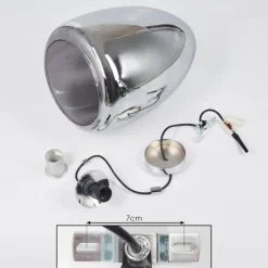 Suspension Verre Fumé-hofstein Suspension Alvares Chrome, 1 lumière