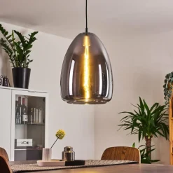 Suspension Verre Fumé-hofstein Suspension Alvares Chrome, 1 lumière