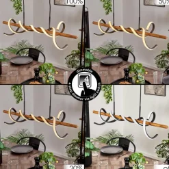 hofstein Suspension Alvarim LED Écru, Noir, 1 lumière