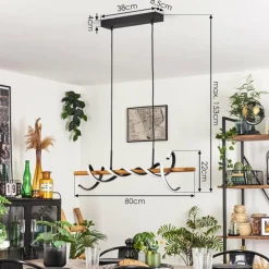 hofstein Suspension Alvarim LED Écru, Noir, 1 lumière