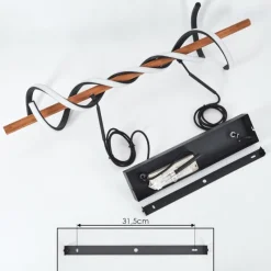 hofstein Suspension Alvarim LED Écru, Noir, 1 lumière