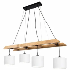 Lampes En Tissu-hofstein Suspension Amaichá Écru, 4 lumières