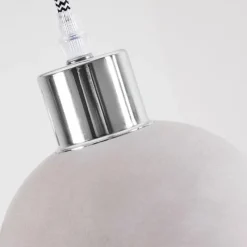 Luminaires Rustiques-hofstein Suspension Ambri Bois clair, Nickel mat, 3 lumières