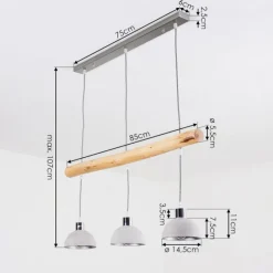 hofstein Suspension Ambri Nickel mat, 3 lumières* Suspensions
