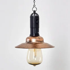 Lampes Vintages & Rétros-hofstein Suspension Anaheim LED Cuivre, Noir, 1 lumière