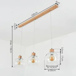 Lampes À Boules-hofstein Suspension Andeer Chrome, Écru, 3 lumières