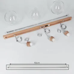 Lampes À Boules-hofstein Suspension Andeer Chrome, Écru, 3 lumières