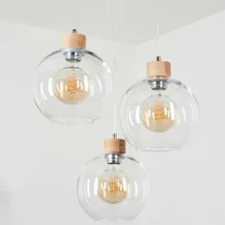 Lampes À Boules-hofstein Suspension Andeer Chrome, Écru, 3 lumières