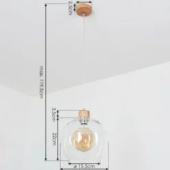 Lampes À Boules-hofstein Suspension Andeer Écru, 1 lumière