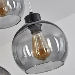 Suspension Verre Fumé-hofstein Suspension Andeer Noir, 3 lumières