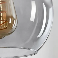 Suspension Verre Fumé-hofstein Suspension Andeer Noir, 3 lumières