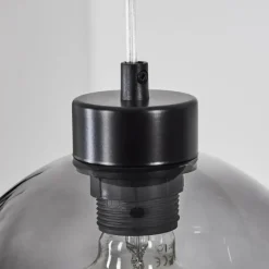 Suspension Verre Fumé-hofstein Suspension Andeer Noir, 3 lumières