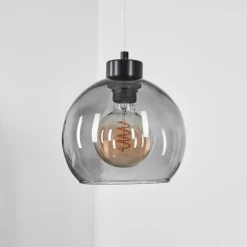 Suspension Verre Fumé-hofstein Suspension Andeer Noir, 1 lumière