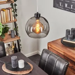 Suspension Verre Fumé-hofstein Suspension Andeer Noir, 1 lumière