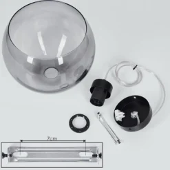 Suspension Verre Fumé-hofstein Suspension Andeer Noir, 1 lumière