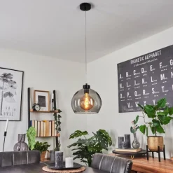 Suspension Verre Fumé-hofstein Suspension Andeer Noir, 1 lumière