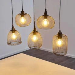 Lampes Vintages & Rétros-hofstein Suspension Aneby Noir, 5 lumières