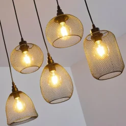 Lampes Vintages & Rétros-hofstein Suspension Aneby Noir, 5 lumières