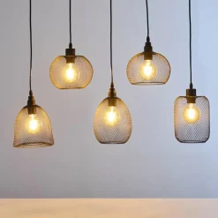 Lampes Vintages & Rétros-hofstein Suspension Aneby Noir, 5 lumières