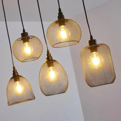 Lampes Vintages & Rétros-hofstein Suspension Aneby Noir, 5 lumières