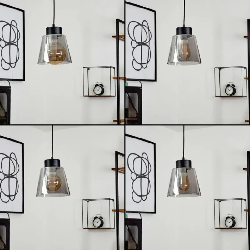 Suspension Verre Fumé-hofstein Suspension Angelshaug Noir, 1 lumière