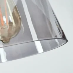 Suspension Verre Fumé-hofstein Suspension Angelshaug Noir, 1 lumière