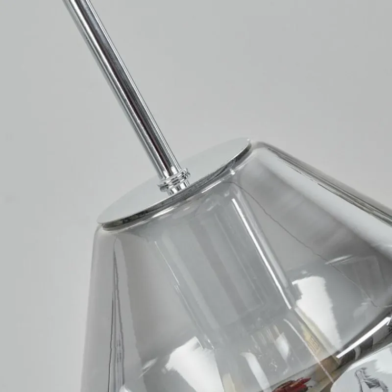 Suspension Verre Fumé-hofstein Suspension Anjou Chrome, 3 lumières